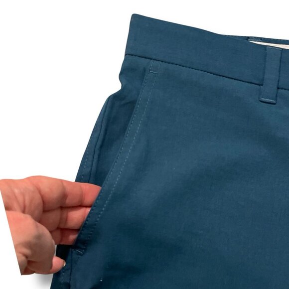 Johnnie-O Calcutta Shorts in Lake Blue Golf Performance Stretch Pockets Mens 34 - Picture 6 of 11